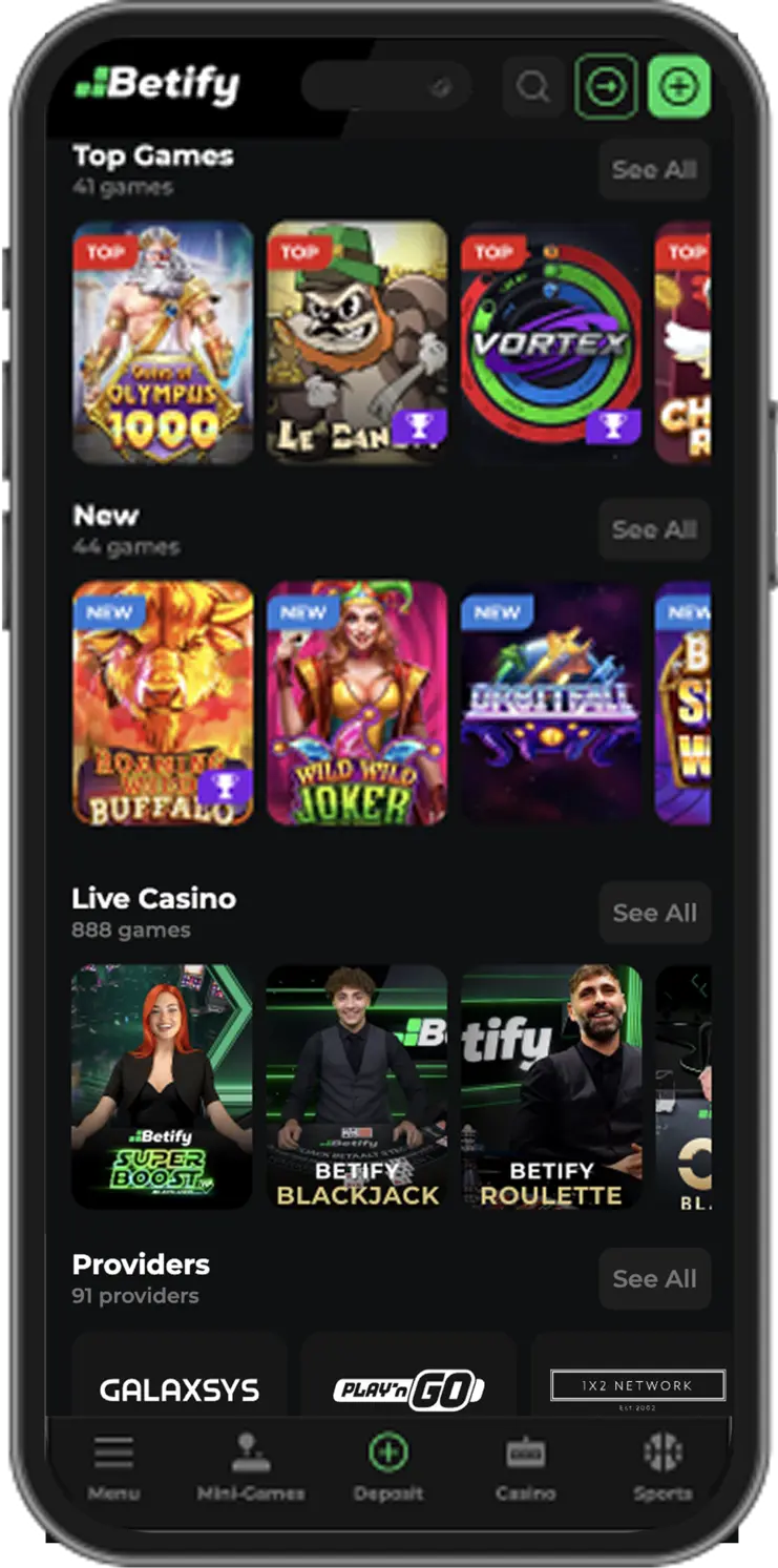 betify casino mobile